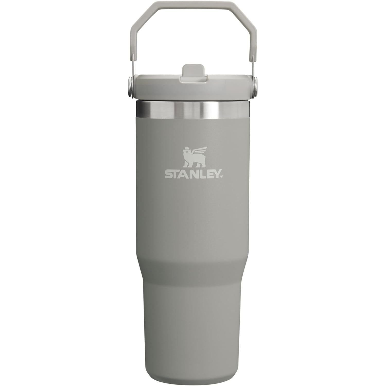 STANLEY IceFlow Stainless Steel Tumbler - Vacuum Insulated Water Bottle for Home, Office or Car Reusable Cup with Straw Leak Resistant Flip Cold for 12 Hours or Iced for 2 Days, Ash, 30 OZ / 0.89 L