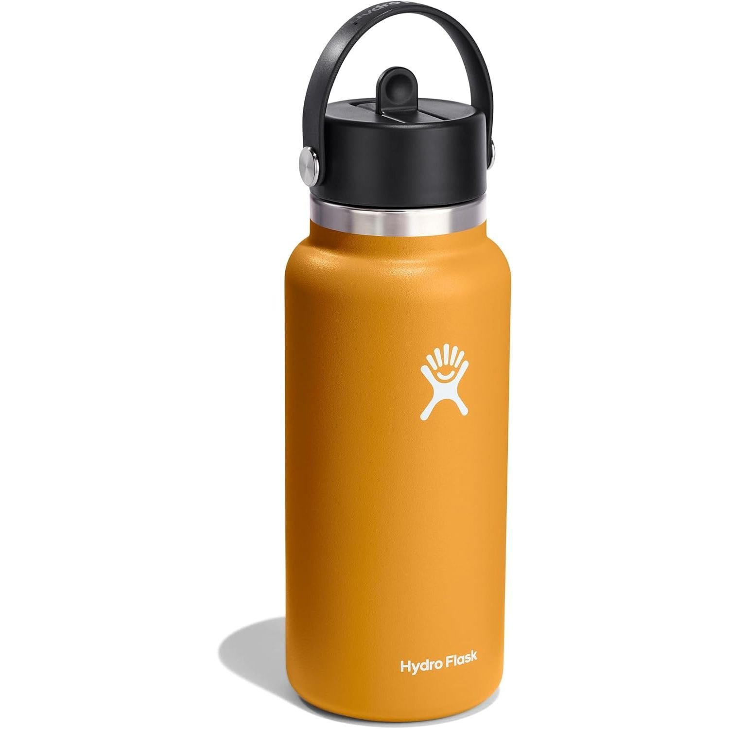 Hydro Flask Water Bottle - Insulated Stainless Steel - Wide Straw Lid, Non Spill, Leakproof in 32 Oz Fossil Brown