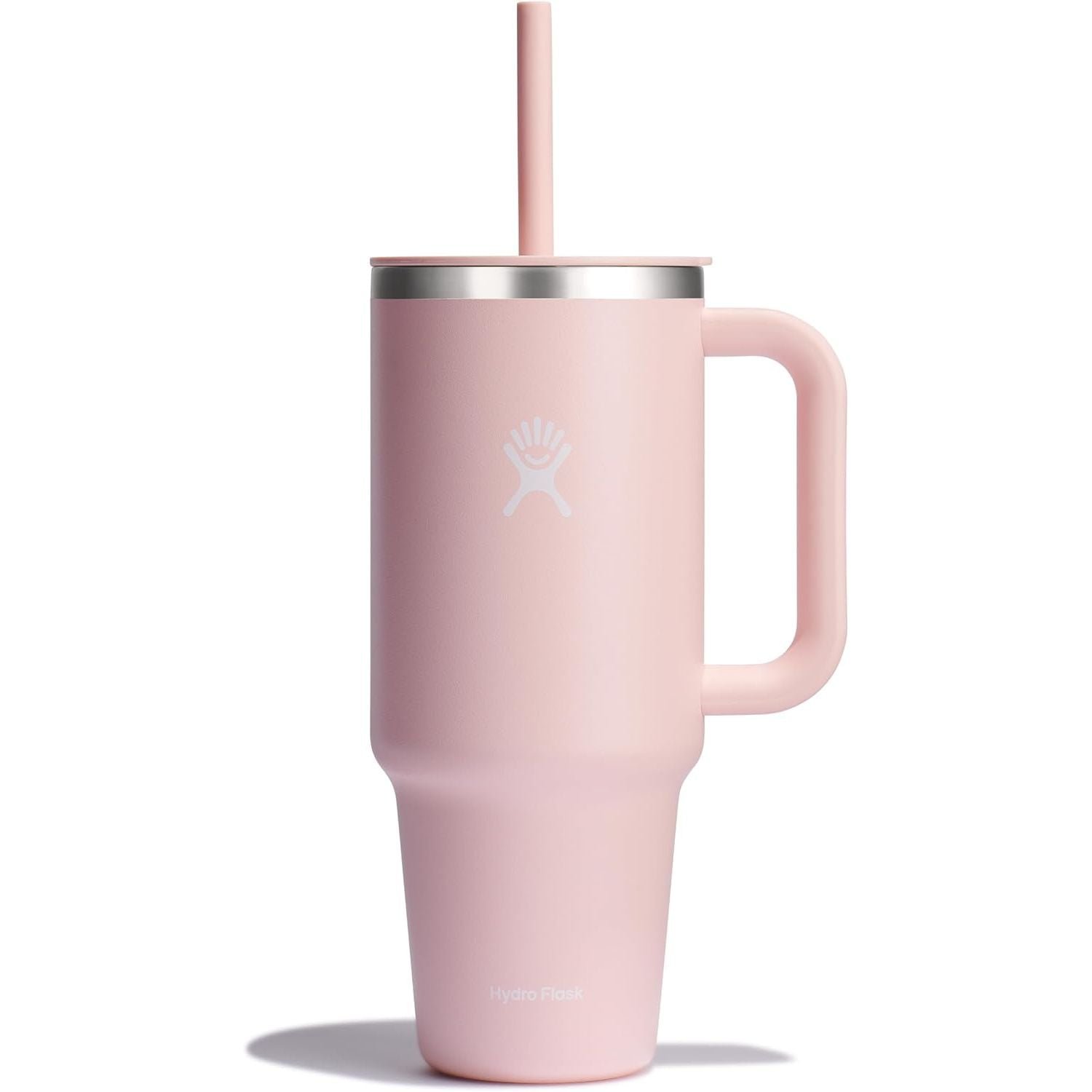 Hydro Flask Travel Tumbler with Handle, Lid and Straw - Insulated Stainless Steel in 40 Oz Trillium Hydro Flask