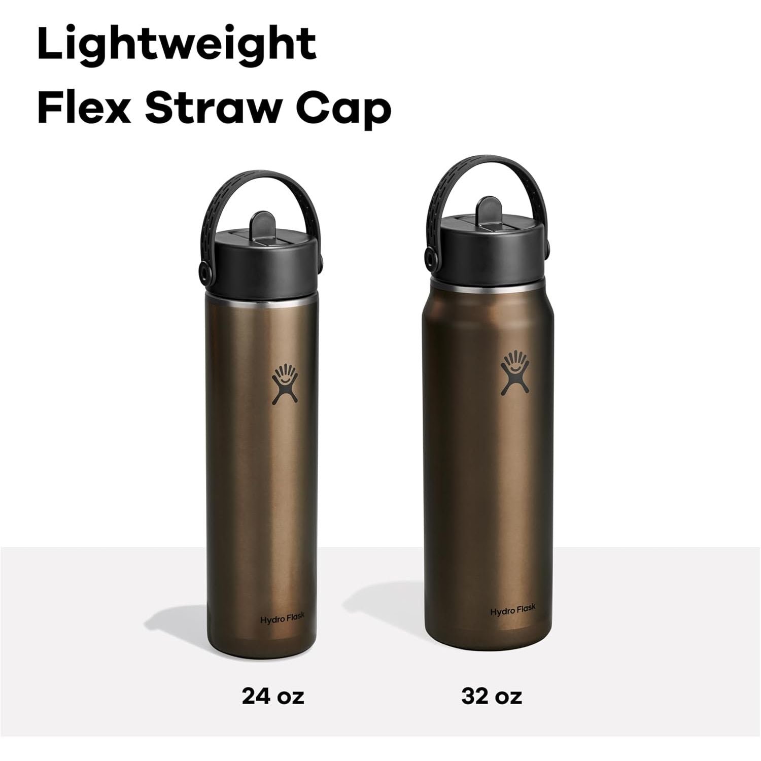Hydro Flask 24 Oz Lightweight Wide Straw Lid - Insulated Stainless Steel Water Bottle - Hiking, Commuting Garnet Red